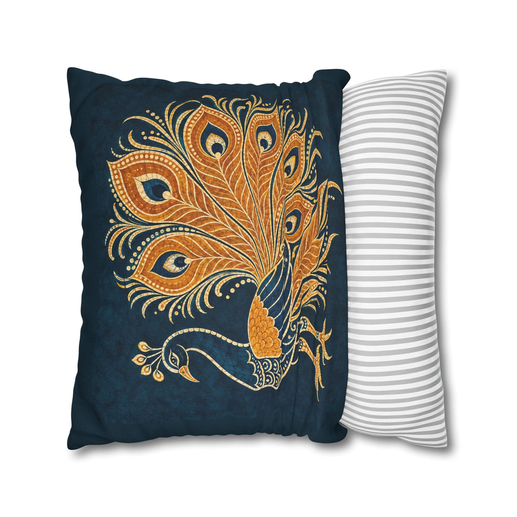 Peacock Batik Cushion Cover Sri Lankan Gift Pillowcase