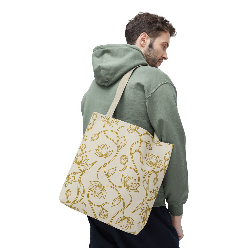 Ceylon Lotus Tote Bag Sri Lankan Temple Flower Canvas Shopper
