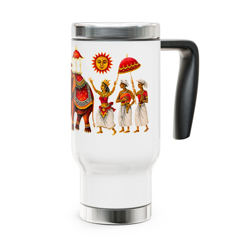 Sri Lanka Elephant Procession Travel Mug | 14oz Stainless Steel