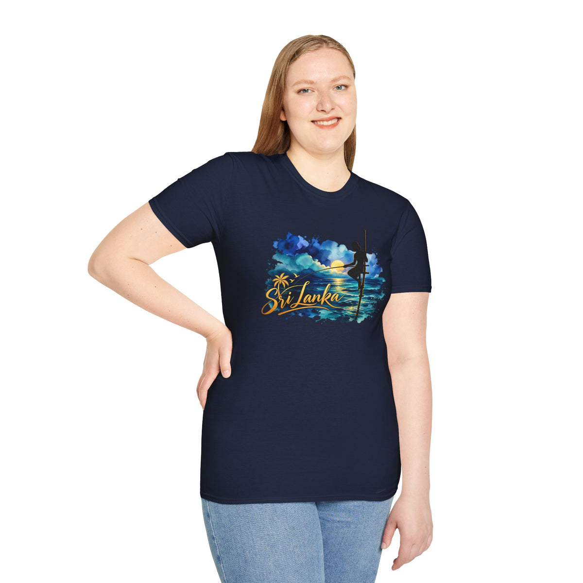 Sri Lanka Watercolor Surf T-Shirt