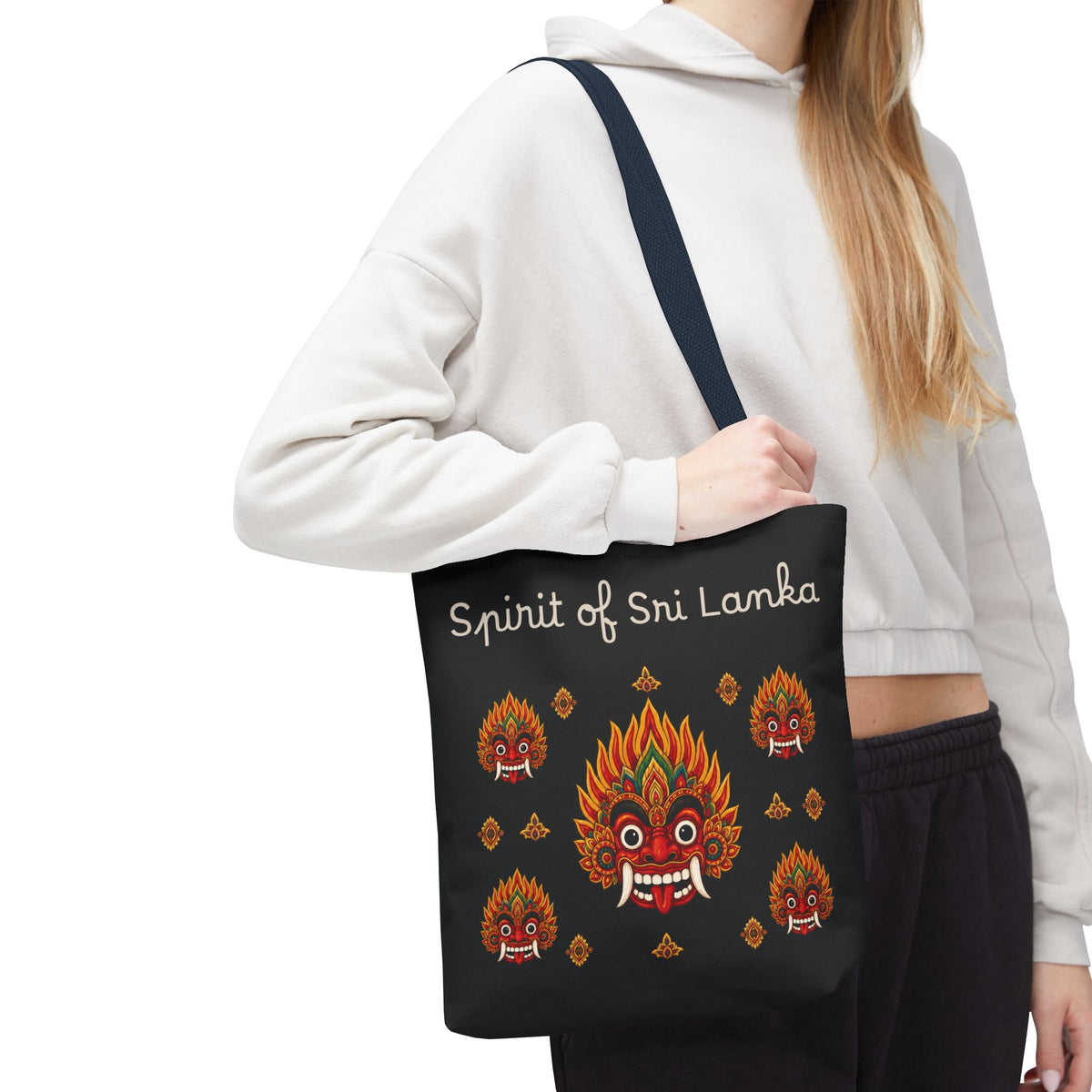 Sri Lankan Gift Tote Bag Spirit of Sri Lanka Raksha Mask Design
