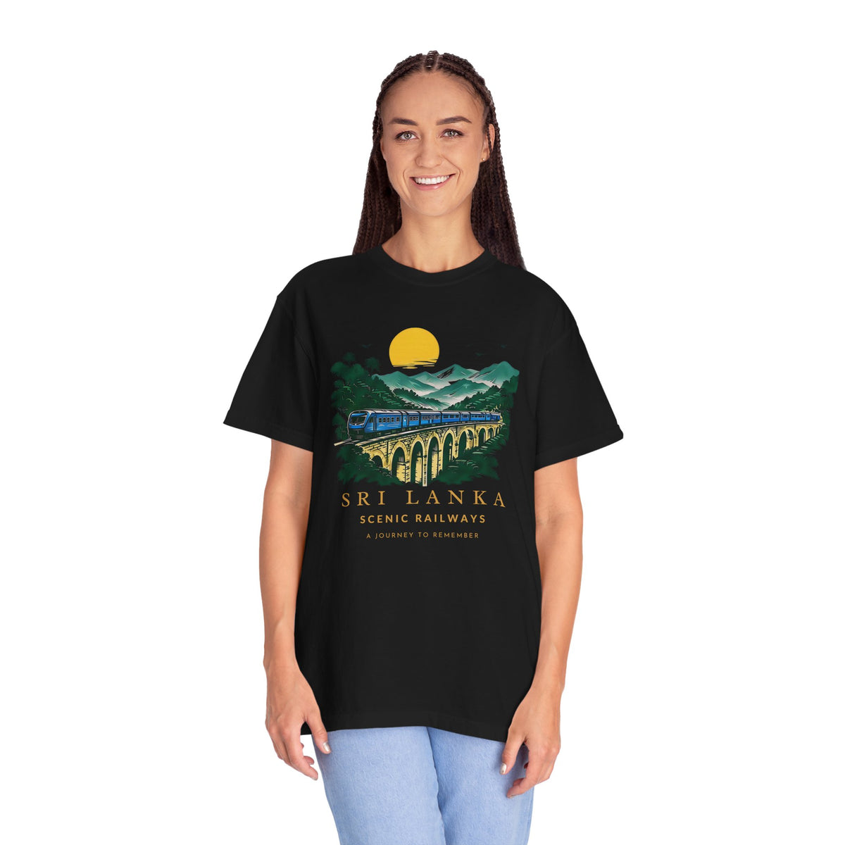 Sri Lanka Nine Arch Bridge Unisex T-Shirt Vintage Railway Tee