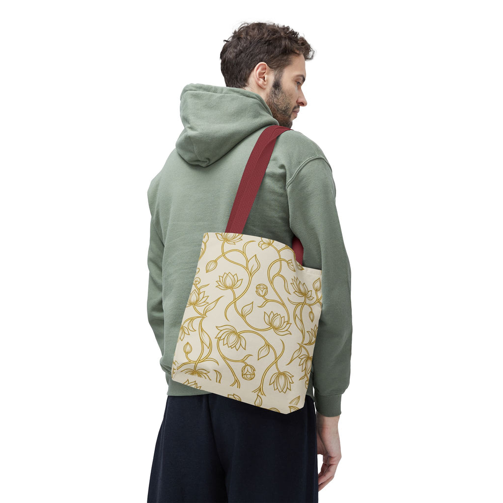 Ceylon Lotus Tote Bag Sri Lankan Temple Flower Canvas Shopper