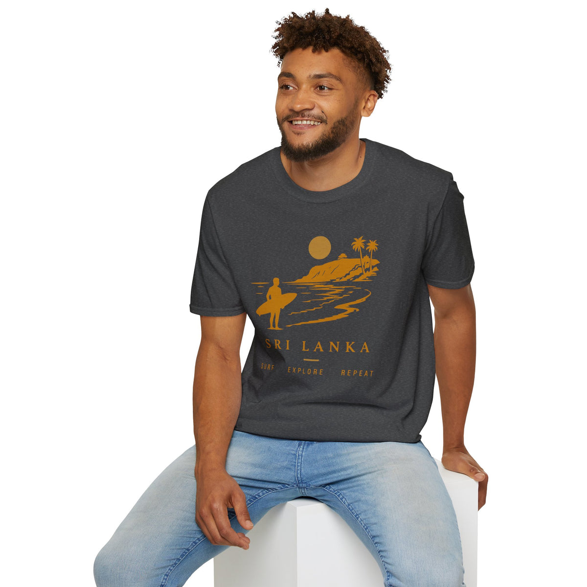 Sri Lanka Surf  Unisex T-Shirt  Surf Explore Repeat Beach Tee