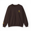 Embroideredlion face srilanka flag Minimal Palm Crest Sweatshirt — Small Tropical Logo Crewneck