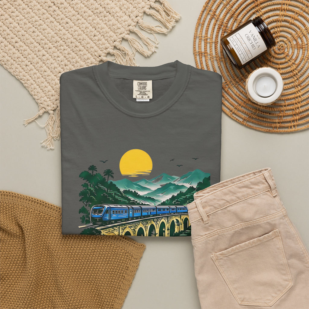Sri Lanka Nine Arch Bridge Unisex T-Shirt Vintage Railway Tee