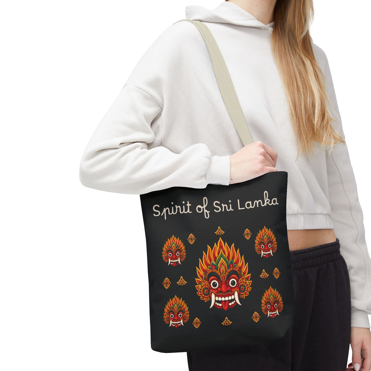 Sri Lankan Gift Tote Bag Spirit of Sri Lanka Raksha Mask Design