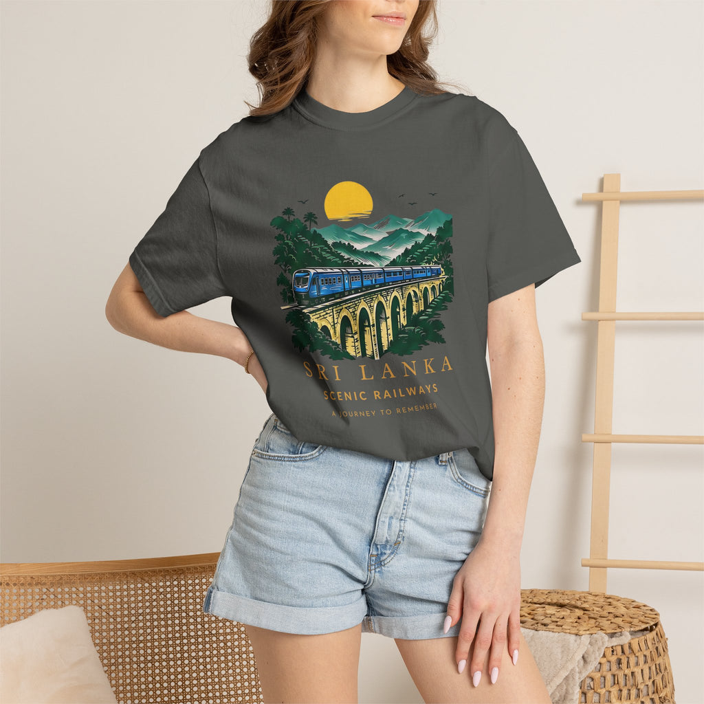 Sri Lanka Nine Arch Bridge Unisex T-Shirt Vintage Railway Tee