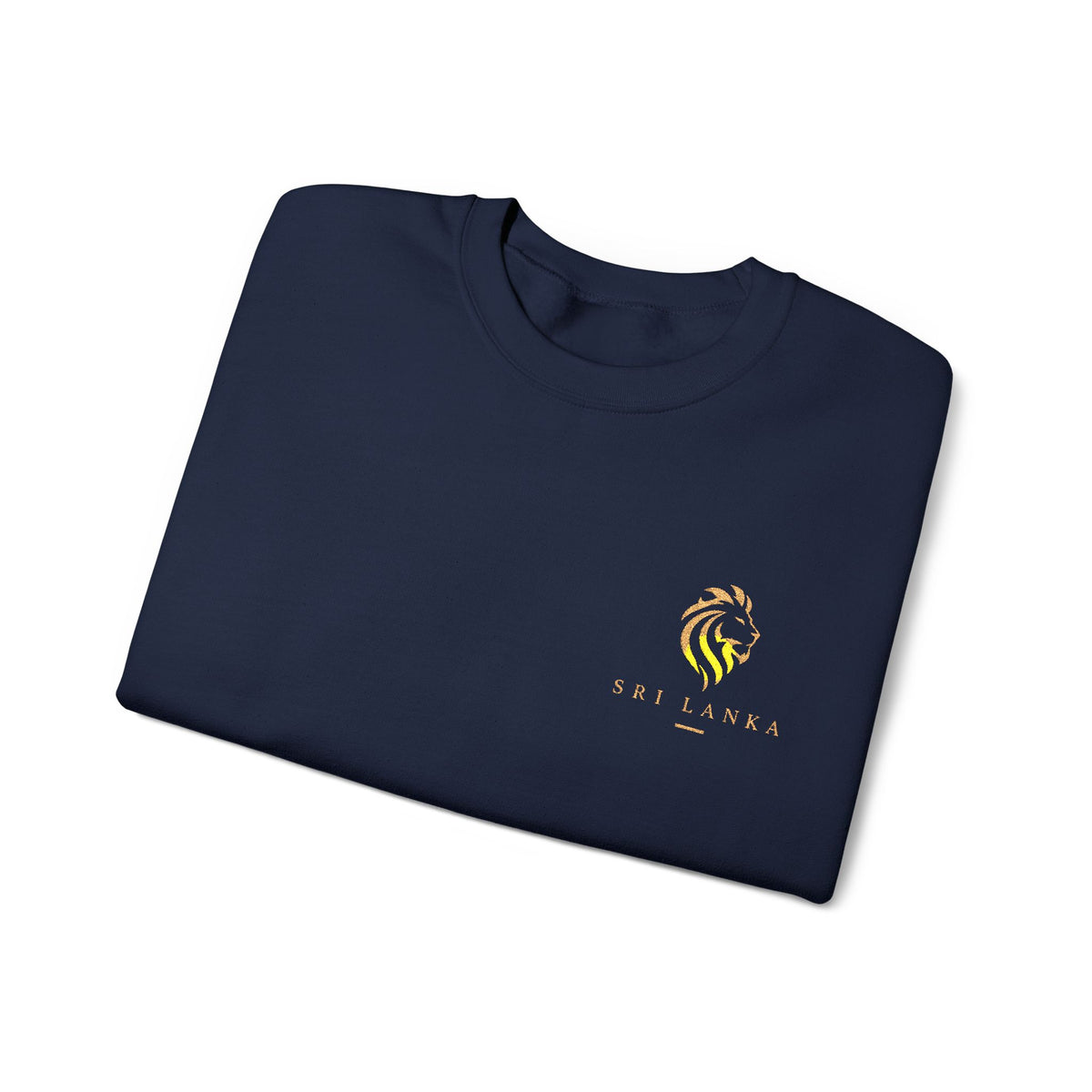 Embroideredlion face srilanka flag Minimal Palm Crest Sweatshirt — Small Tropical Logo Crewneck