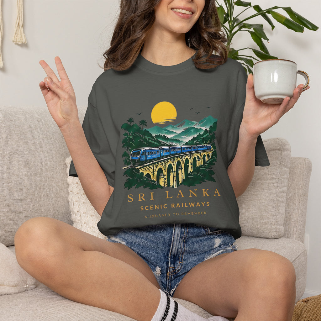 Sri Lanka Nine Arch Bridge Unisex T-Shirt Vintage Railway Tee