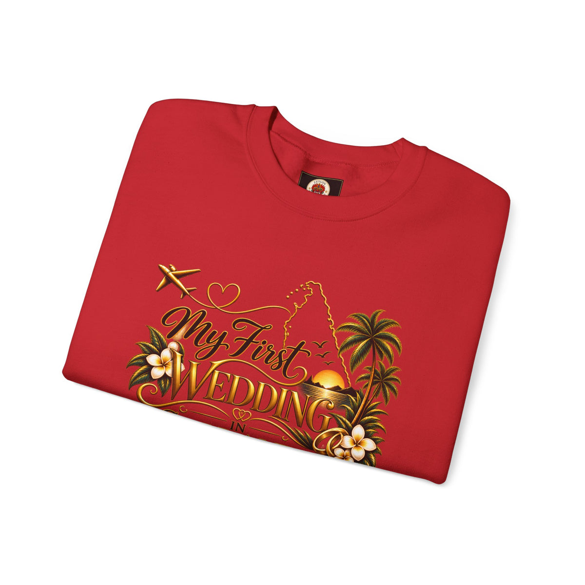 Personalized Sri Lanka Wedding Sweatshirt | Name on Right Sleeve