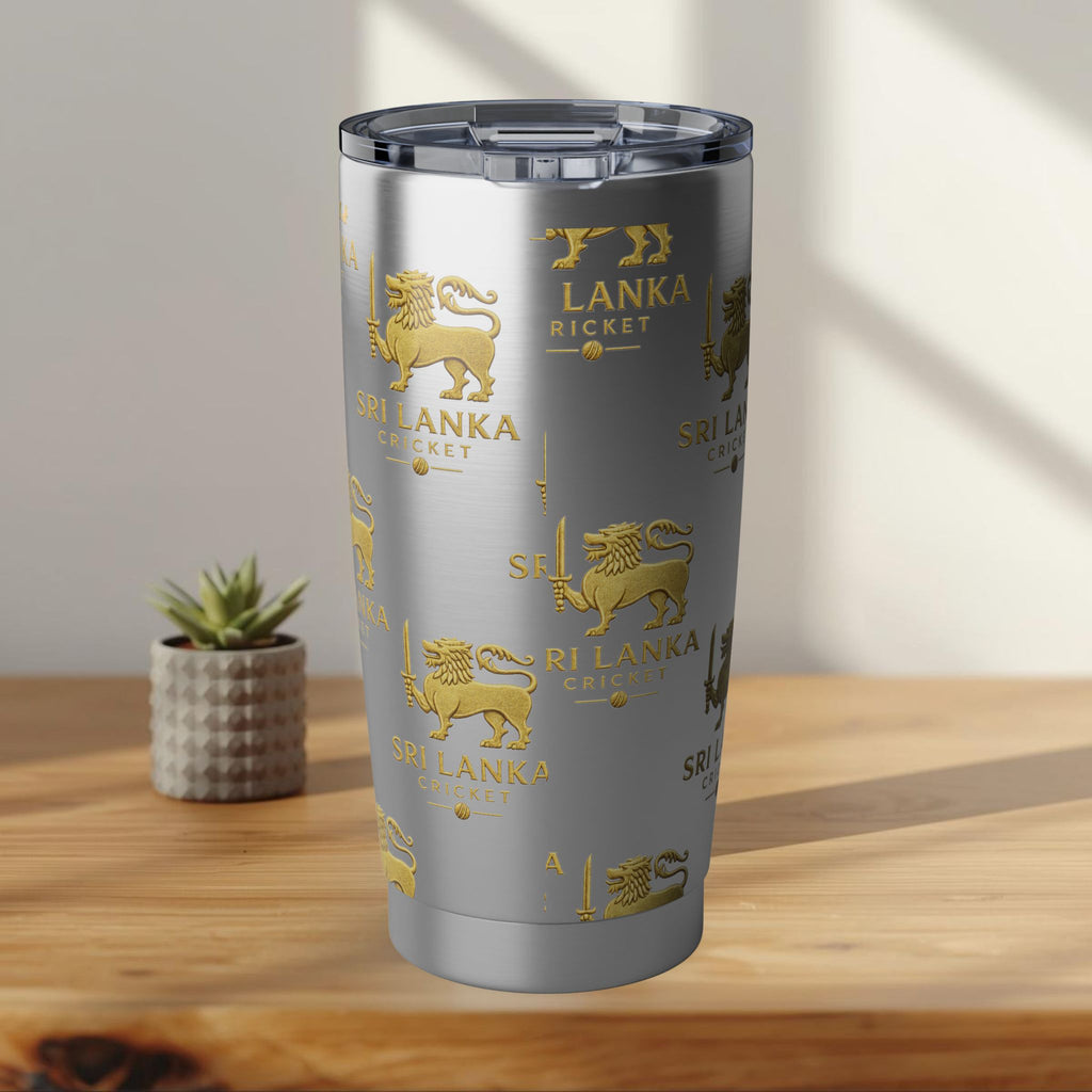 Sri Lanka Cricket Gift | Lion Crest 20 oz Travel Tumbler