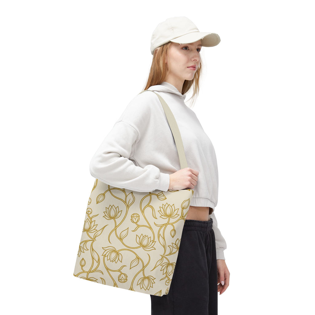 Ceylon Lotus Tote Bag Sri Lankan Temple Flower Canvas Shopper