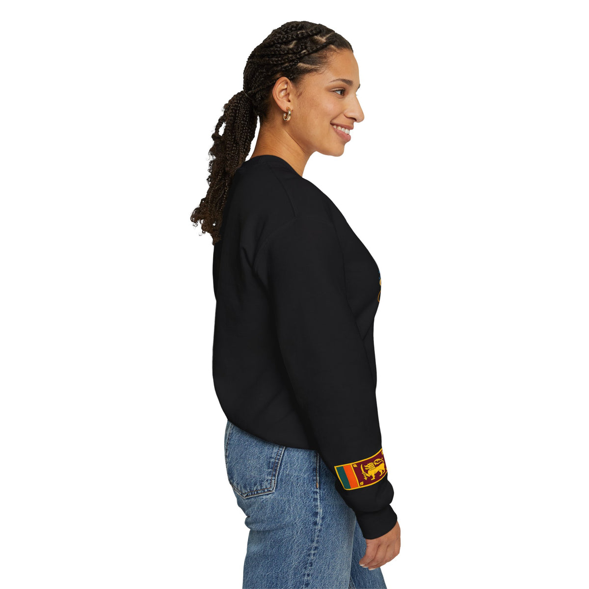 Sri Lanka Surf Crewneck Sweatshirt - Watercolor Stilt Fisherman Graphic