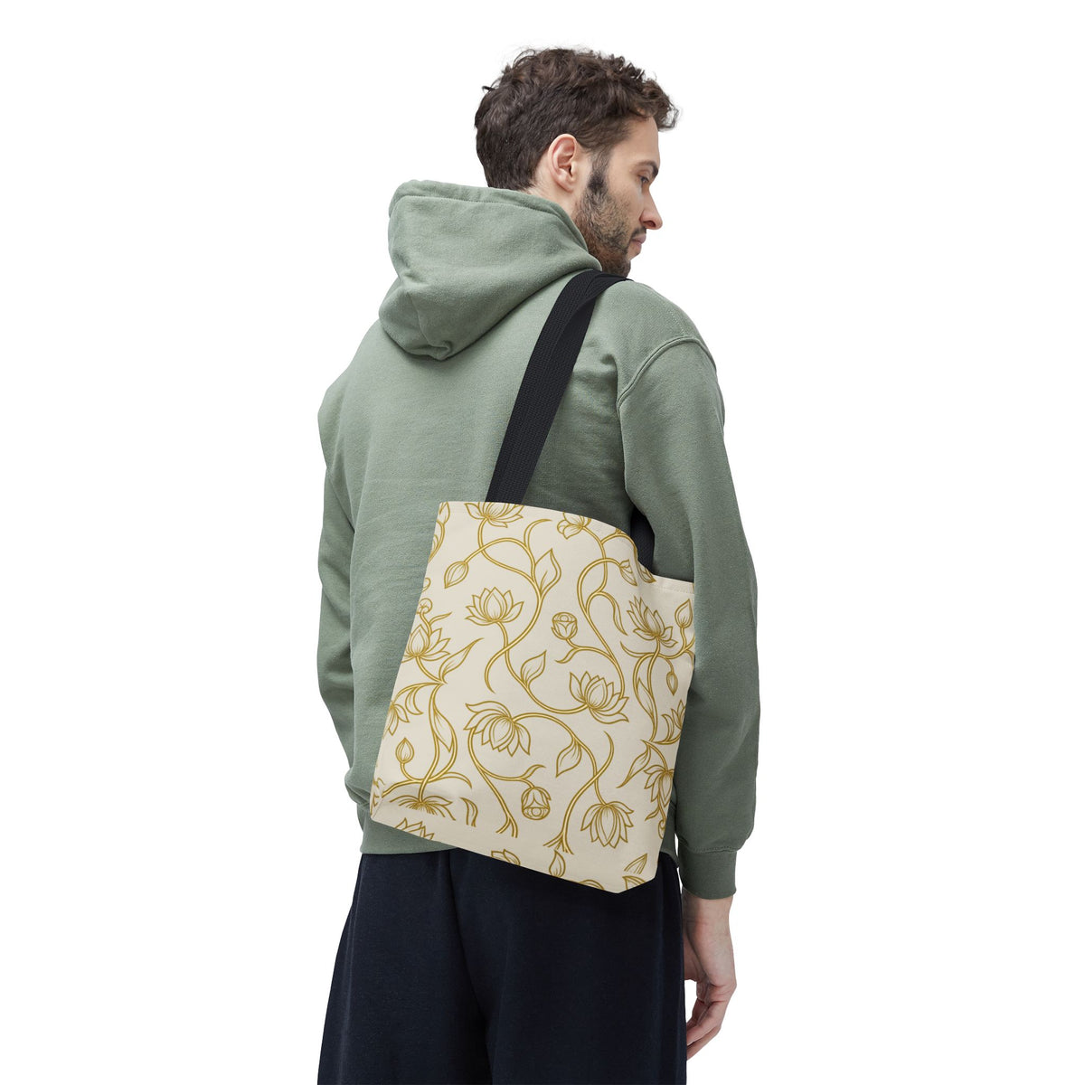 Ceylon Lotus Tote Bag Sri Lankan Temple Flower Canvas Shopper