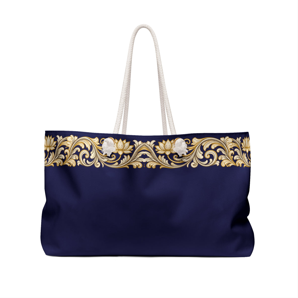 Navy & Gold Baroque Weekender Bag