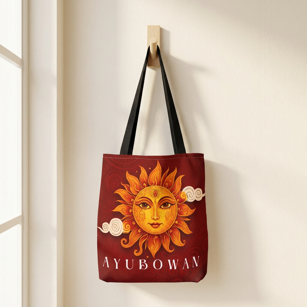 Ayubowan Sun Tote Bag  Sri Lankan Gift & Everyday Carry
