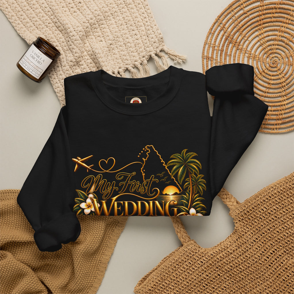 Personalized Sri Lanka Wedding Sweatshirt | Name on Right Sleeve