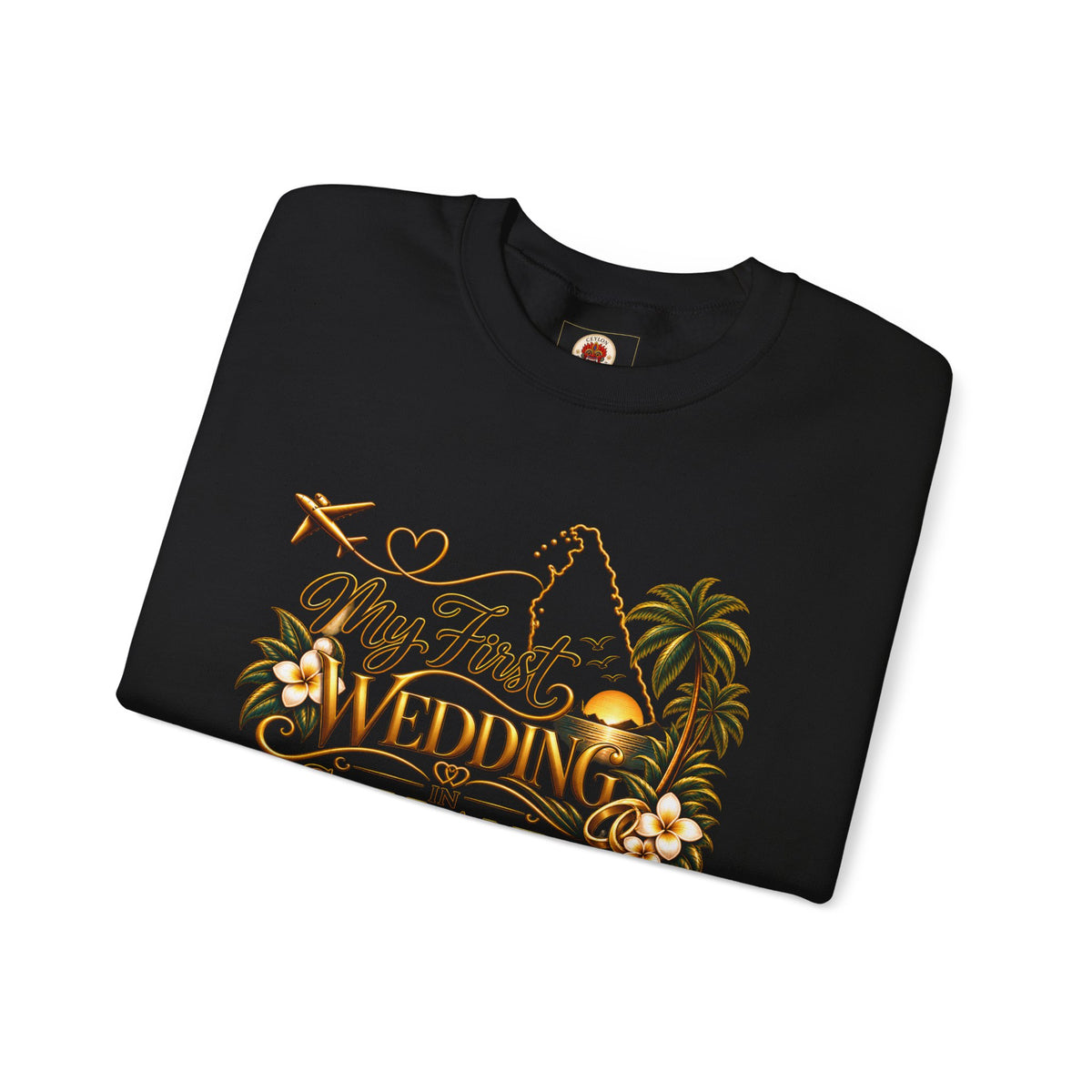 Personalized Sri Lanka Wedding Sweatshirt | Name on Right Sleeve