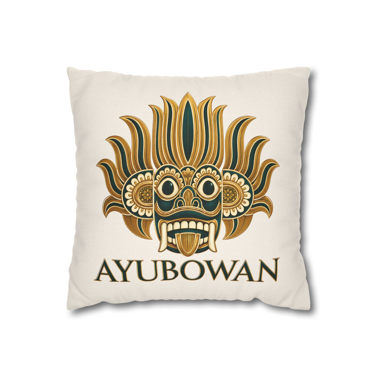 Sri Lankan Gift Pillowcase – Ayubowan Mask Cushion Cover