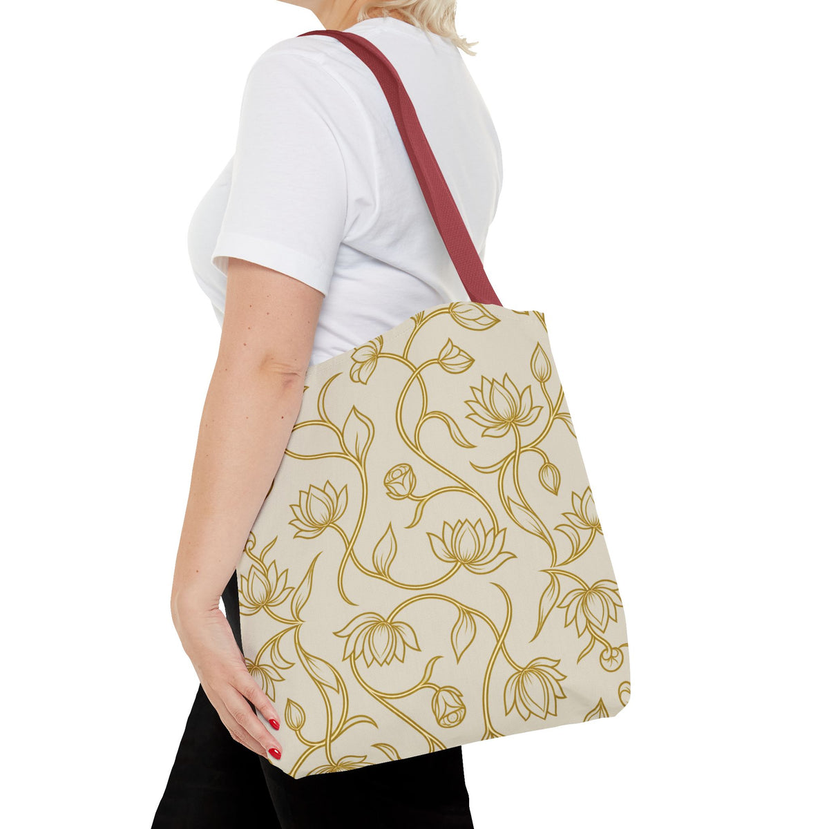 Ceylon Lotus Tote Bag Sri Lankan Temple Flower Canvas Shopper