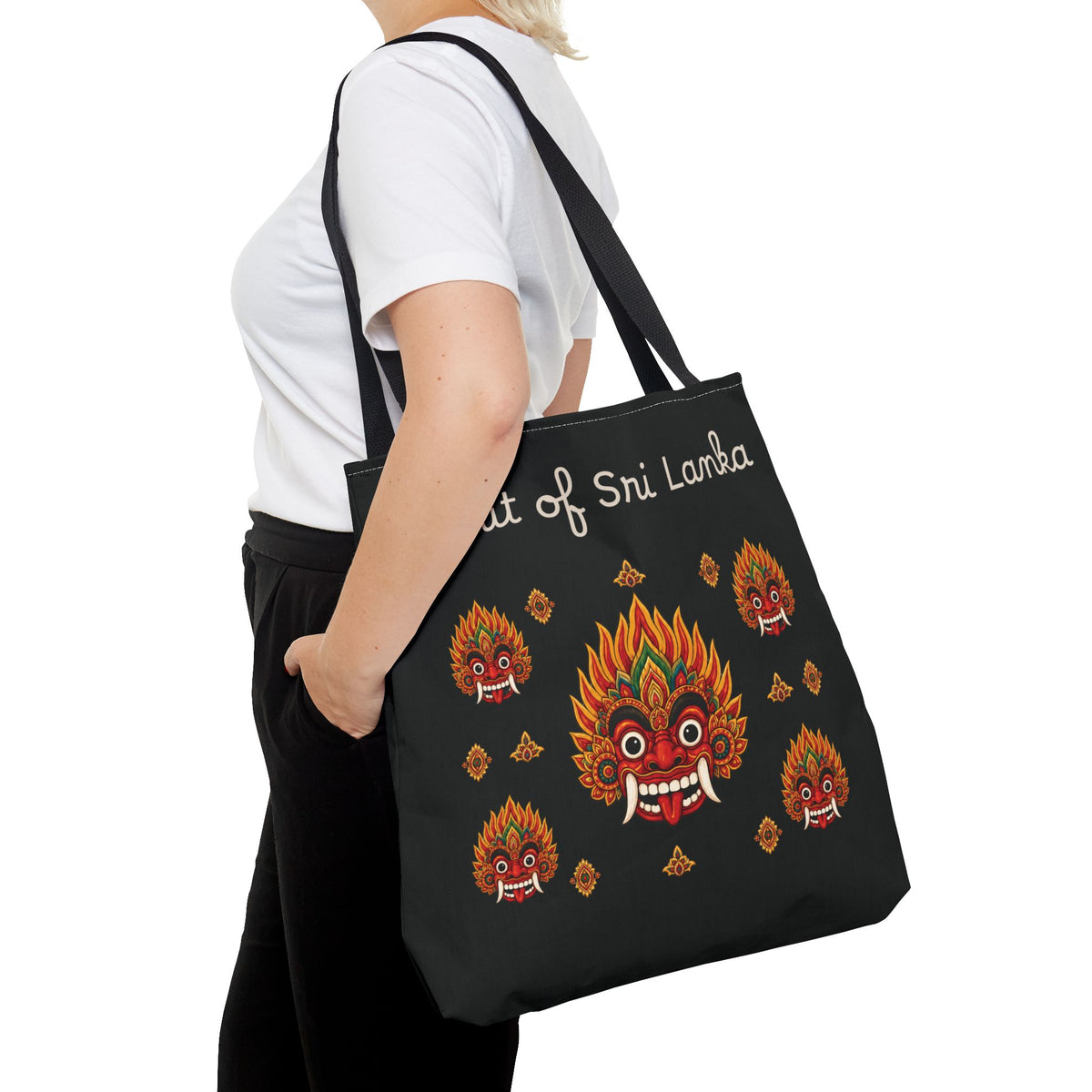 Sri Lankan Gift Tote Bag Spirit of Sri Lanka Raksha Mask Design