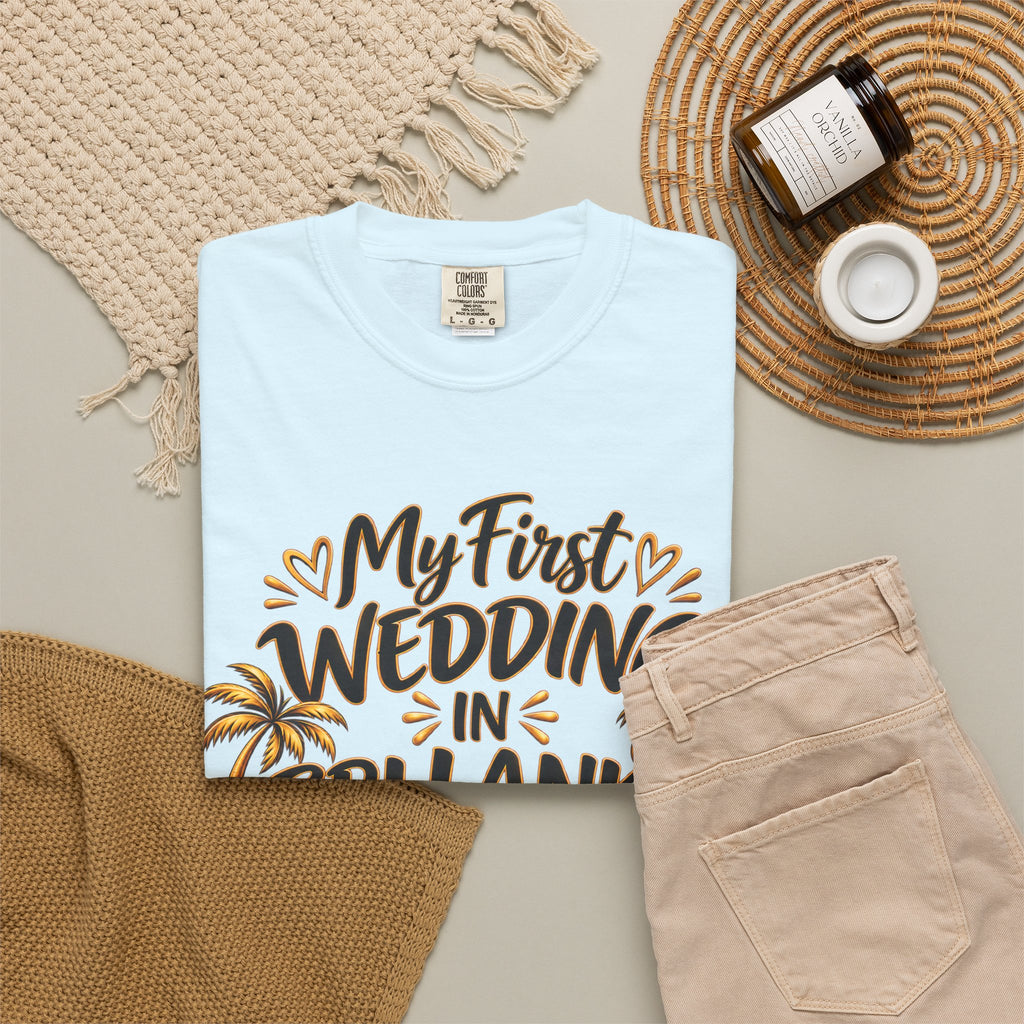 Sri Lanka Unisex Wedding T-Shirt – My First Wedding in Sri Lanka