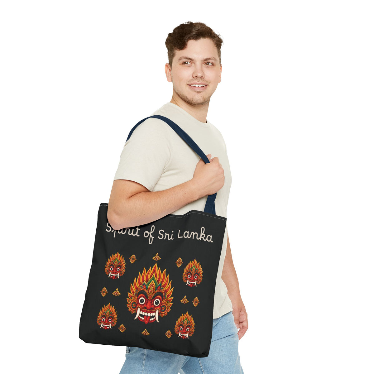 Sri Lankan Gift Tote Bag Spirit of Sri Lanka Raksha Mask Design