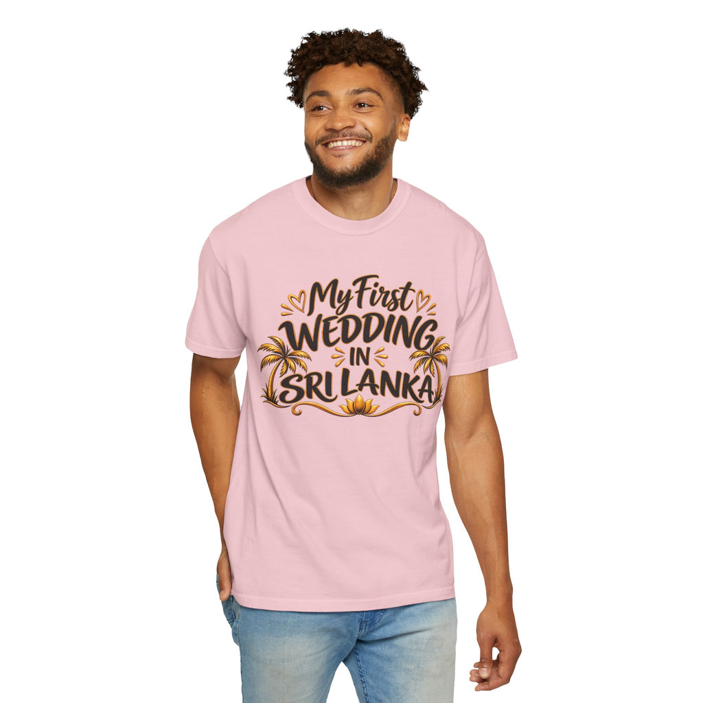 Sri Lanka Unisex Wedding T-Shirt – My First Wedding in Sri Lanka