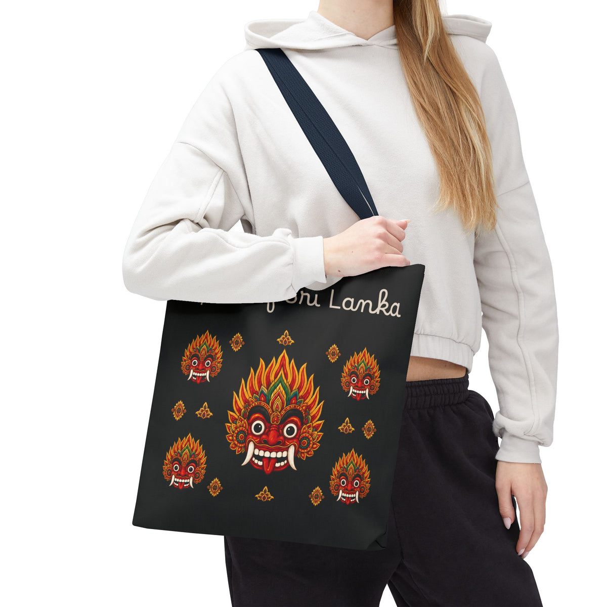 Sri Lankan Gift Tote Bag Spirit of Sri Lanka Raksha Mask Design