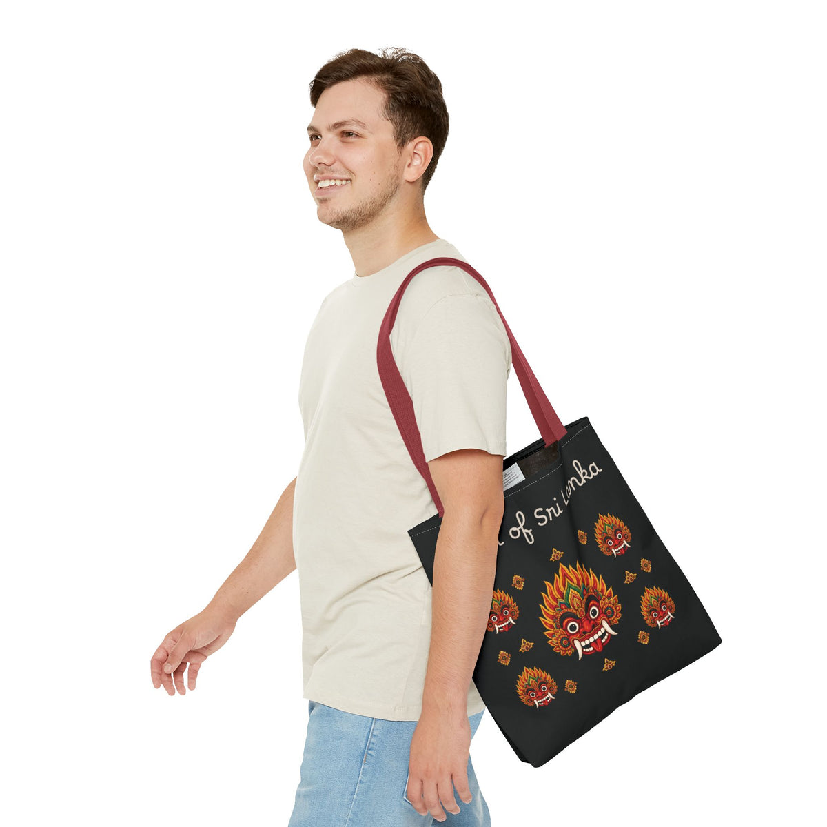 Sri Lankan Gift Tote Bag Spirit of Sri Lanka Raksha Mask Design