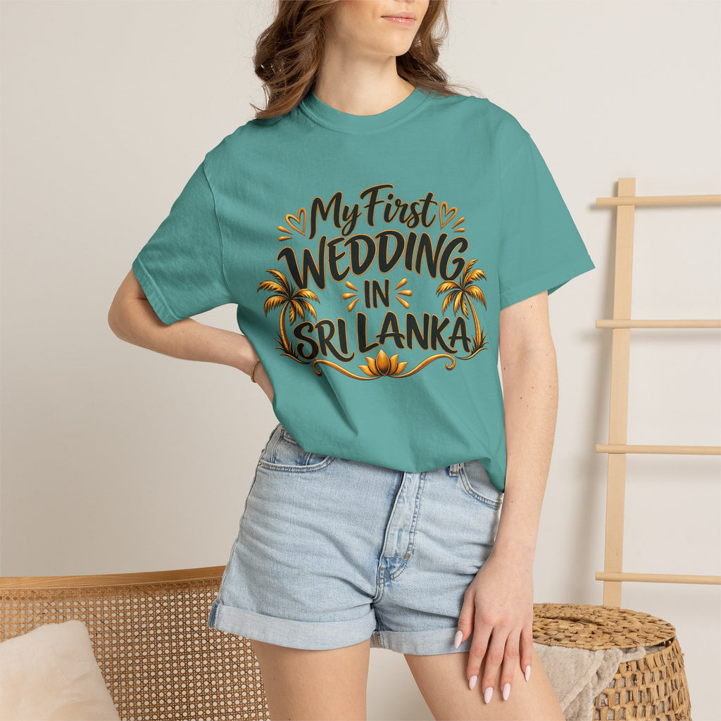 Sri Lanka Unisex Wedding T-Shirt – My First Wedding in Sri Lanka