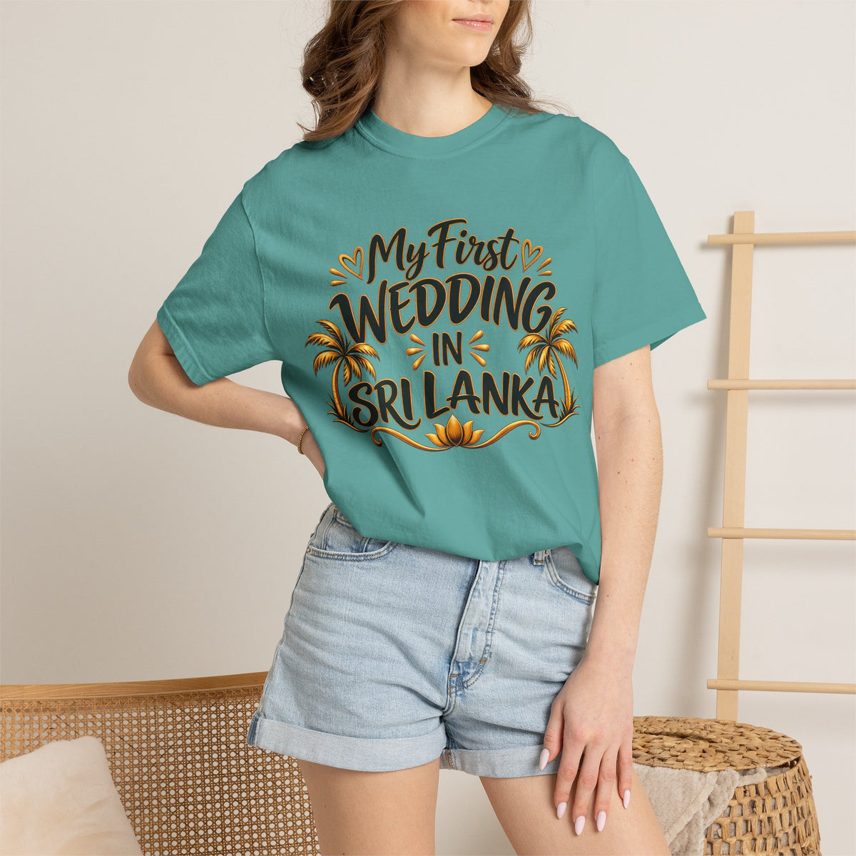 Sri Lanka Unisex Wedding T-Shirt – My First Wedding in Sri Lanka