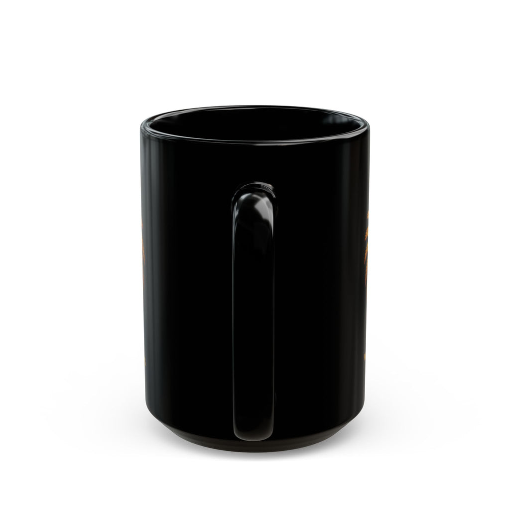 Ayubowan Black Coffee Mug Sri Lankan Punkalasa Gold Blessing May You Live Long Cup