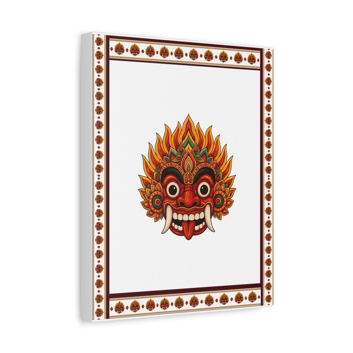 Raksha Mask Matte Canvas Stretched Wall Art