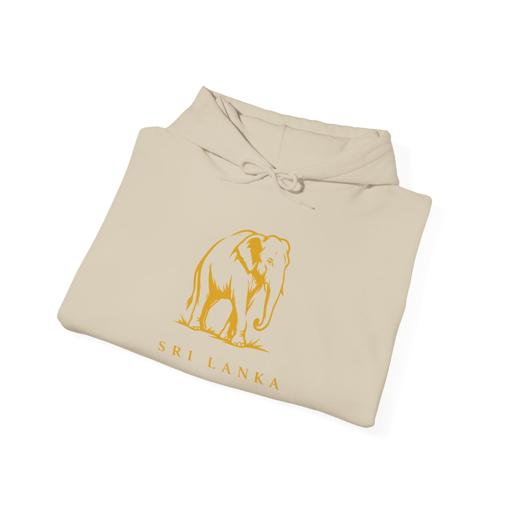 Sri Lanka Elephant Unisex Hoodie Gold Heritage Design