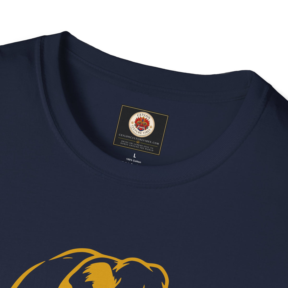 Sri Lanka Elephant Unisex T-Shirt Minimal Ochre Graphic Tee