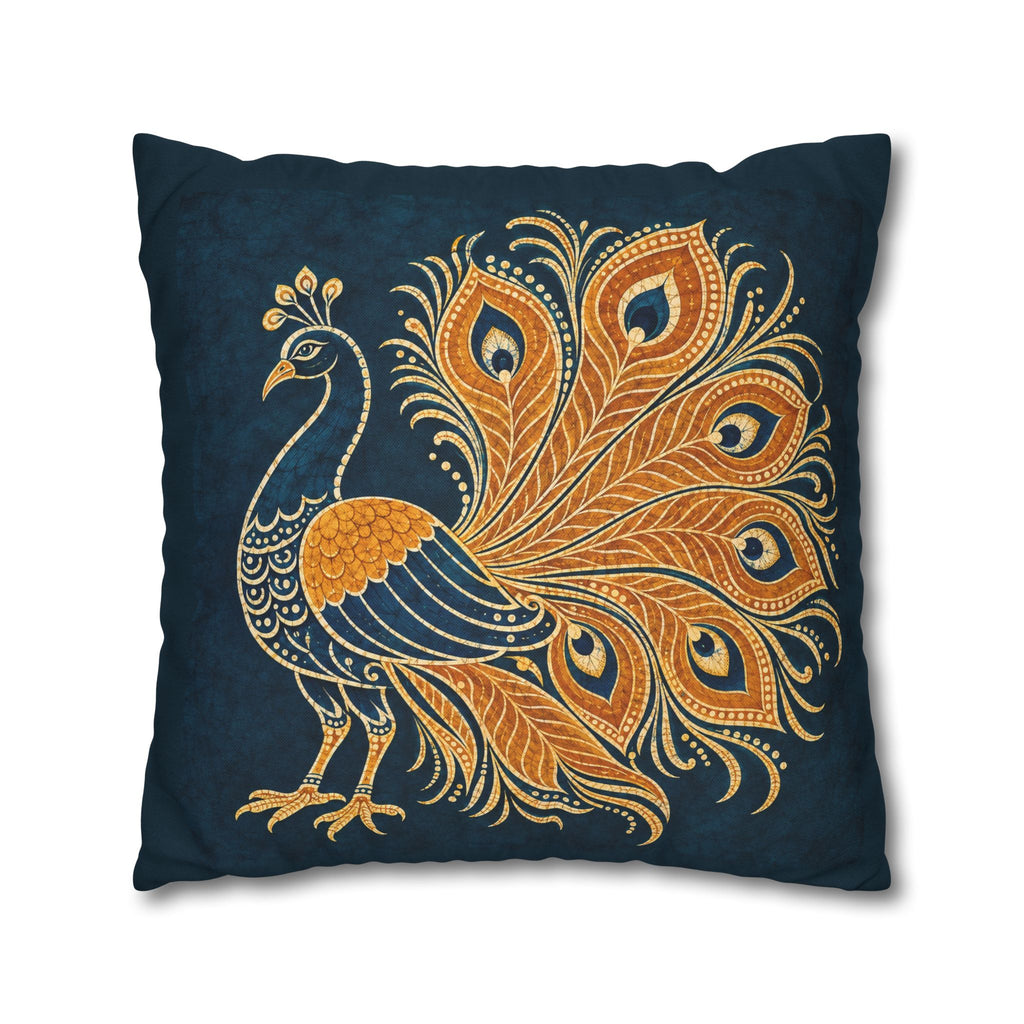 Peacock Batik Cushion Cover Sri Lankan Gift Pillowcase