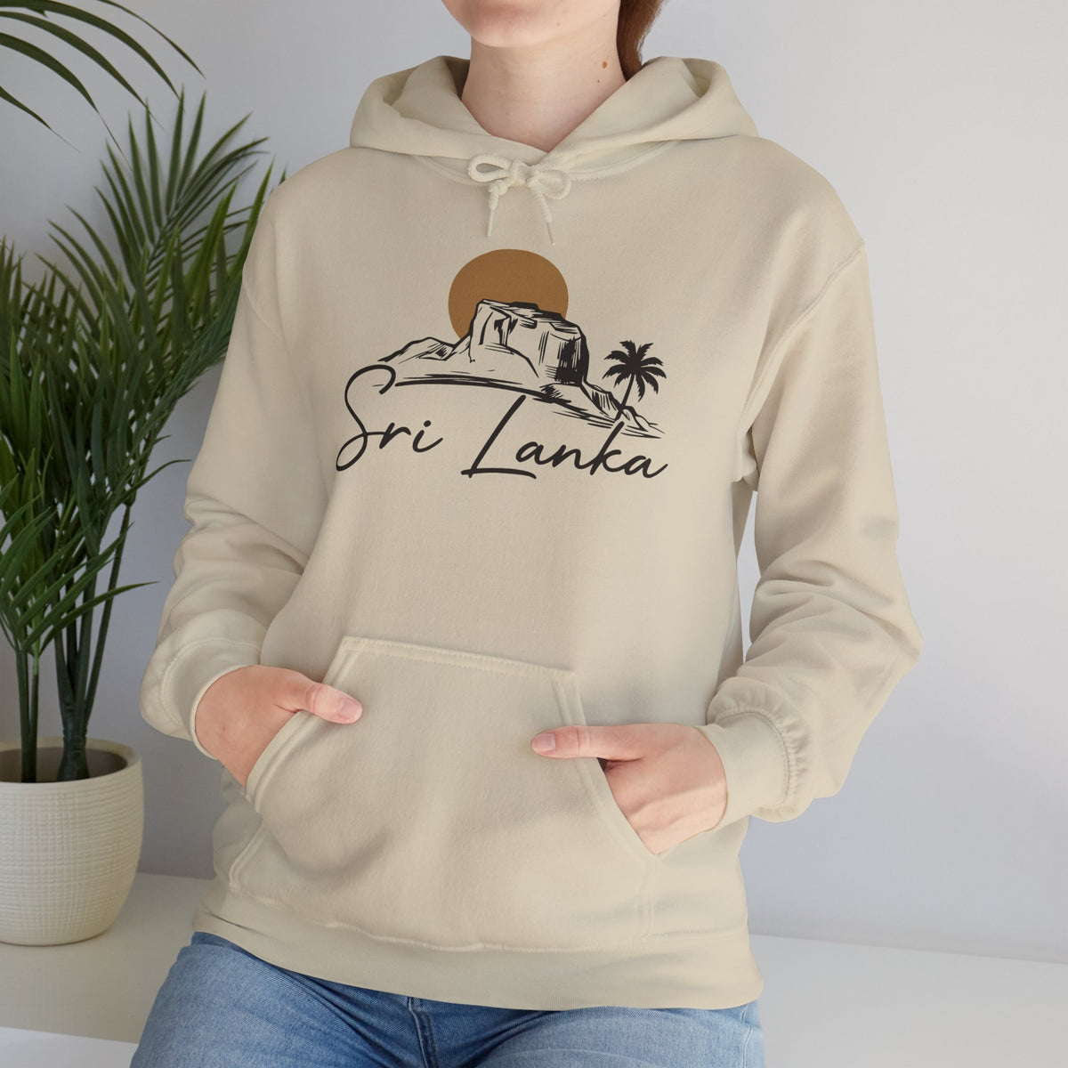Sri Lanka Sunset Unisex Hoodie Palm Tree Beach Sweatshirt