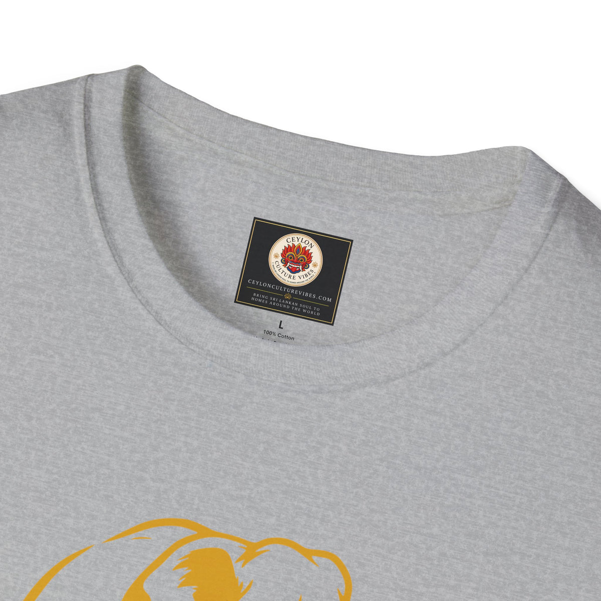 Sri Lanka Elephant Unisex T-Shirt Minimal Ochre Graphic Tee