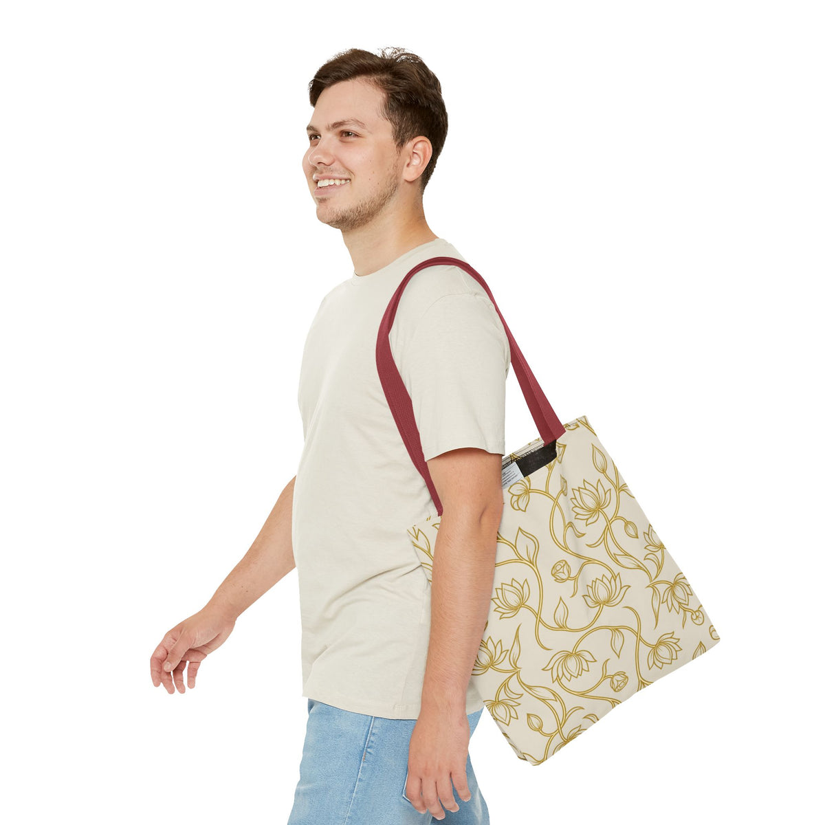 Ceylon Lotus Tote Bag Sri Lankan Temple Flower Canvas Shopper