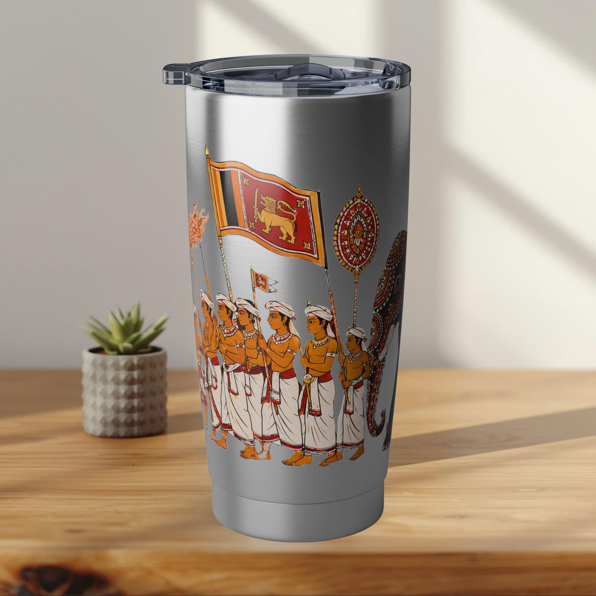 Sri Lanka Kandy Perahera Procession Tumbler 20oz | White