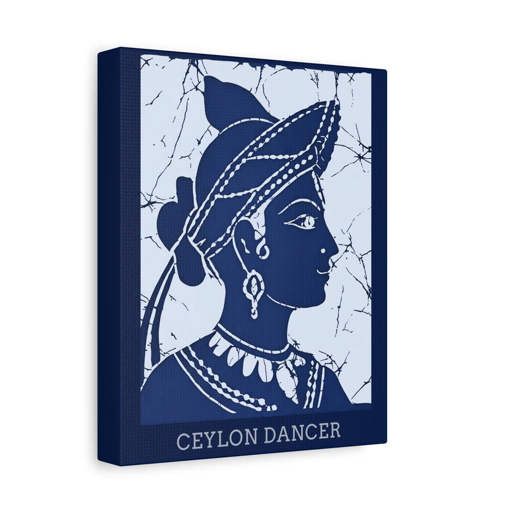 Ceylon Dancer Matte Canvas Wall Art Sri Lankan Batik Heritage Print