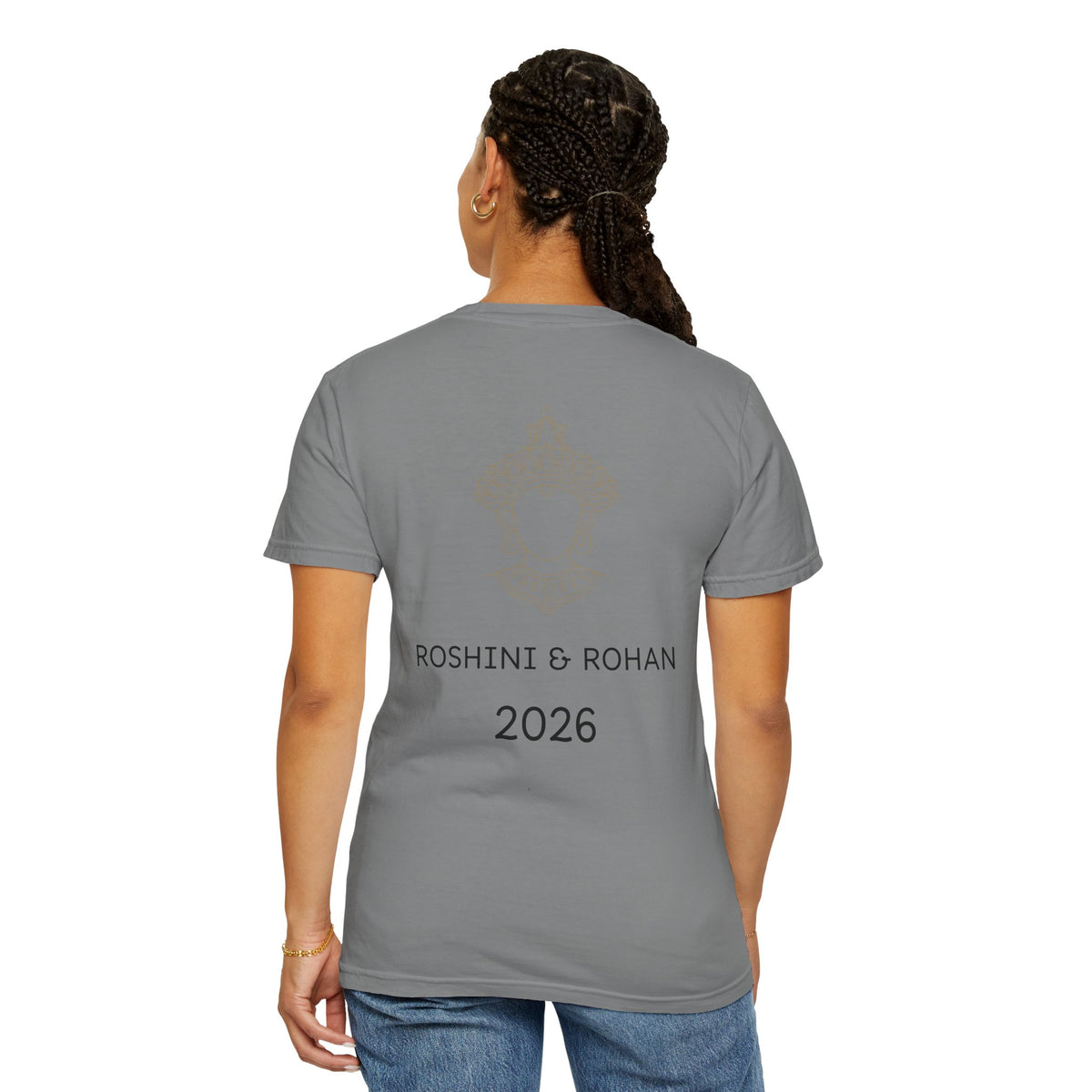 Sri Lanka Destination Wedding T-Shirt — "First Wedding Sri Lanka" Couple Tee (Roshini & Rohan 2026)