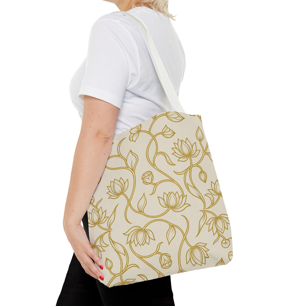 Ceylon Lotus Tote Bag Sri Lankan Temple Flower Canvas Shopper