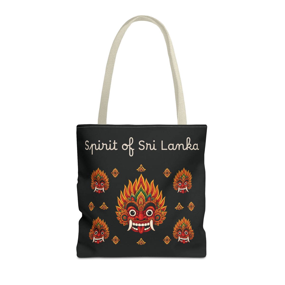 Sri Lankan Gift Tote Bag Spirit of Sri Lanka Raksha Mask Design