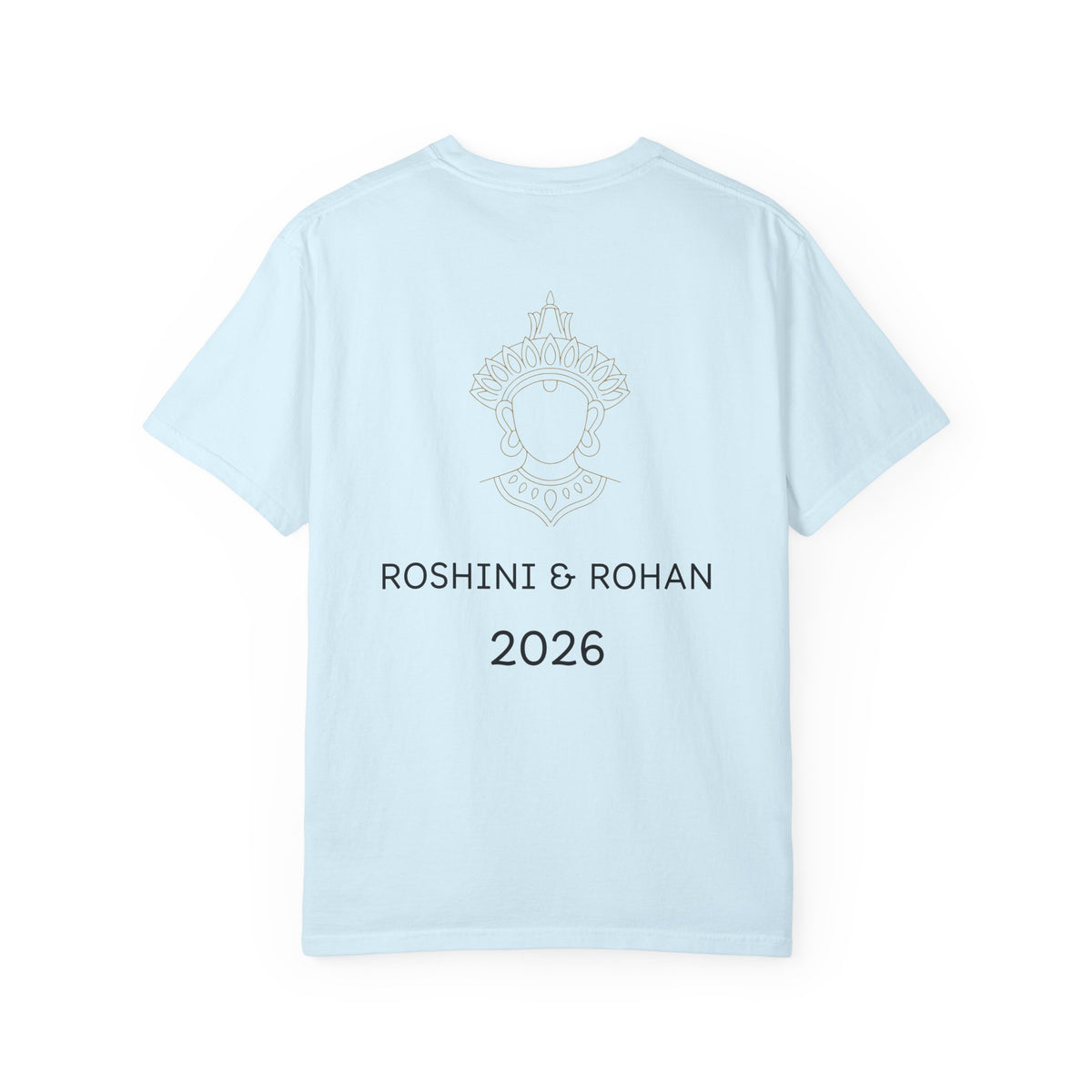 Sri Lanka Destination Wedding T-Shirt — "First Wedding Sri Lanka" Couple Tee (Roshini & Rohan 2026)