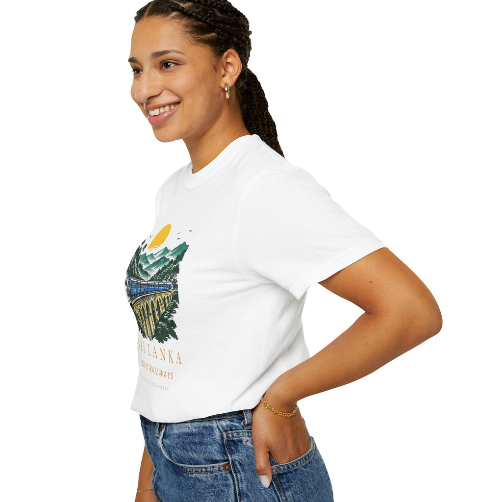 Sri Lanka Nine Arch Bridge Unisex T-Shirt Vintage Railway Tee