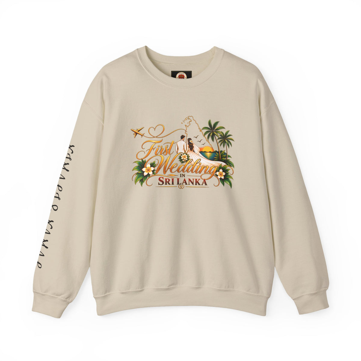 Personalized Sri Lanka Wedding Sweatshirt – Unisex Crewneck