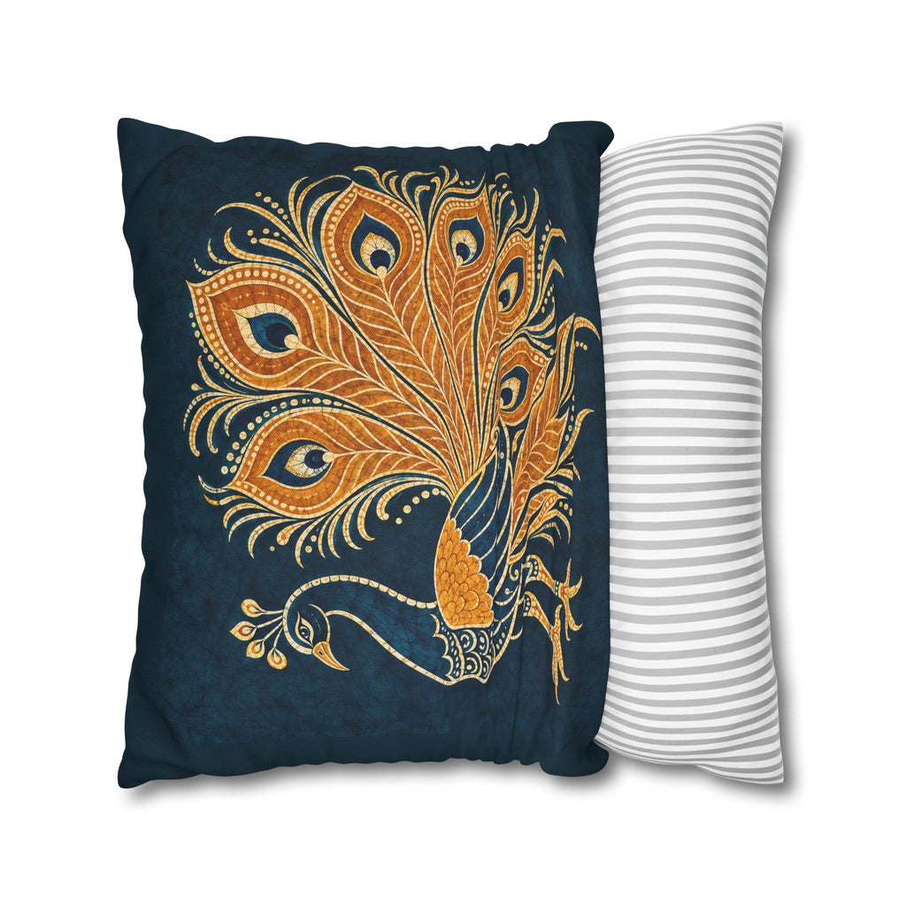 Peacock Batik Cushion Cover Sri Lankan Gift Pillowcase